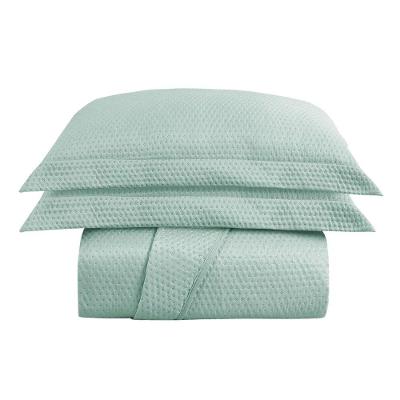 Kit Cobre Leito Colcha Charlote King 3 Peças Dupla Face Liso Classic - Verde - 100% Poliéster