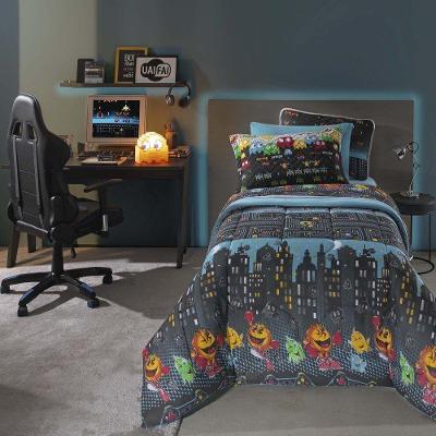 Edredom Liverpool Solteiro Dupla Face Malha Manta Alta 1 Peça 100% Algodão - Game On