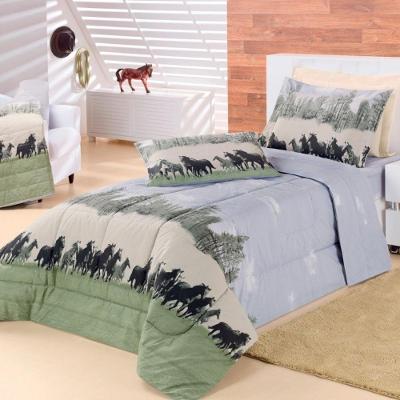 Edredom Desire Solteiro Percal 200 Fios 3 Peças 100% Algodão - Texas