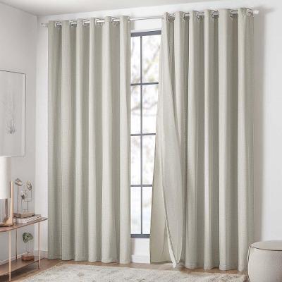 Cortina Delicatta Para Varão Simples 3,00m X 2,60m Com Forro 100% Poliéster - Marfim