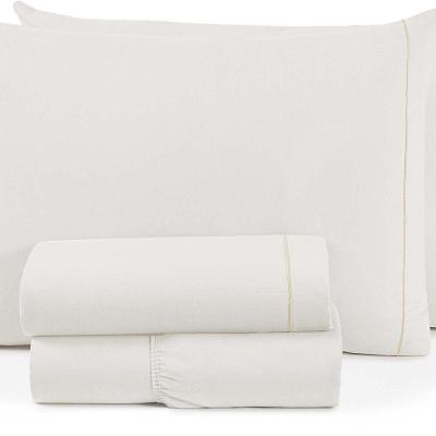 Jogo De Cama Montreal Casal Queen 4 Peças Percal 150 Fios 100% Algodão - Marfim