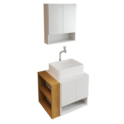 Gabinete Troia Espelheira Cuba Raffinata Branca E Papeleira Branco-naturale