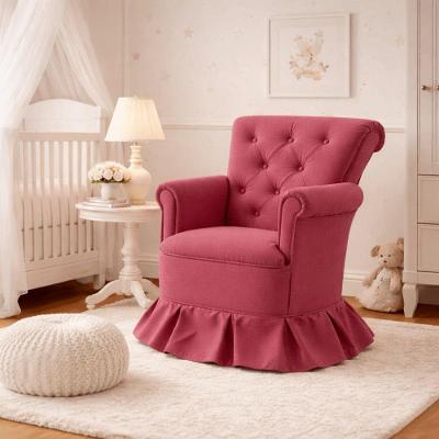 Poltrona Amamentação Quarto Bebê Confortável Descanso Sala Leitura Suede Rose