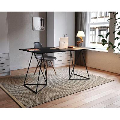 Escrivaninha Mesa Bela Vista Para Home Office Estudo Trabalho Com Tampo Amplo - Preto-preto