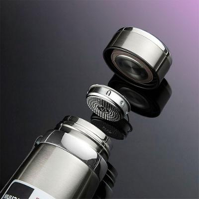 Garrafinha Térmica Aço Inox 1l água Gelada Quente Com Vedação Academia Trilha - Azul Com Prata