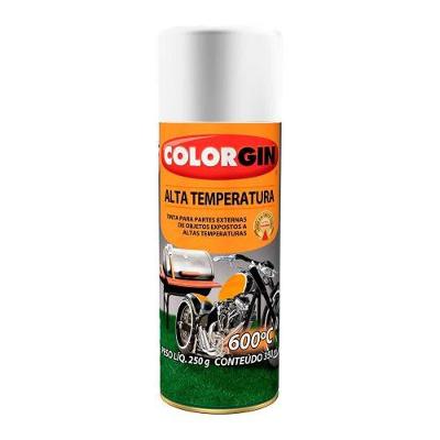 Spray Alta Temperatura Branco Fosco 600°c Para Escapamentos E Chaminés - Colorgin