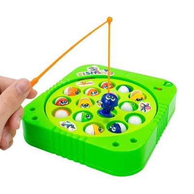 Brinquedo Pesca Pega Peixe Jogo Pescaria Infantil Giratorio A Pilha: Verde