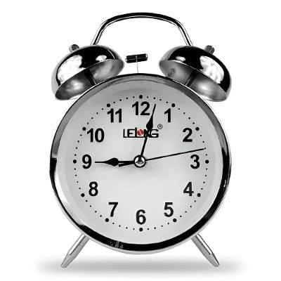 Relógio Despertador De Mesa Led Retrô Analógico Prateado - Estilo Clássico E Funcionalidade Moderna