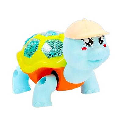 Tartaruga Brinquedo Infantil Dançante Som Luz Crianças Bebe - Interativo Com Luz E Música Para Bebês Azul