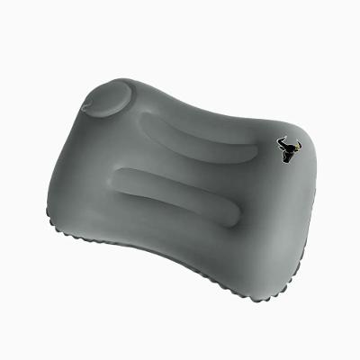 Travesseiro Almofada De Viagem Inflável Ergonômico E Portátil - Alívio Na Coluna E Pescoço (cinza)