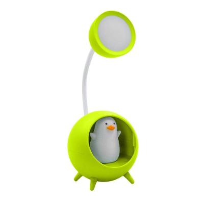 Luminaria De Mesa Decorativa Usb Portatil Articulavel Abajur P- Leitura Estudo Patinho Verde