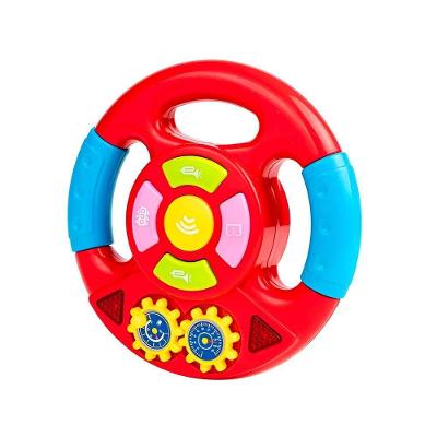 Brinquedo Volante Carro Interativo Infantil Bebe Criança Som - Brinquedo Educativo Com Luzes E Sons Vermelho