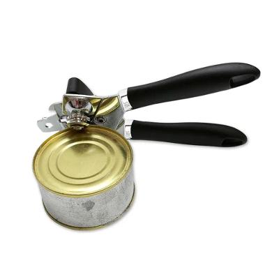 Abridor De Lata Aço Inox Manivela Forte Robusto Cozinha - Preto