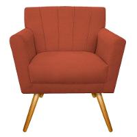 Kit Diva Recamier Vanessa 140Cm Lado Esquerdo E 02 Poltronas Laura Suede Cor Terracota - 6