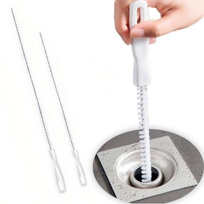 Escova Longa Multiuso Remove Cabelo Ralo Pia Tanques 40cm E 55cm - Desentupidora De Ralo E Pias