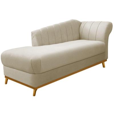 Diva Recamier Vanessa 185Cm Lado Esquerdo Linho Cor Bege