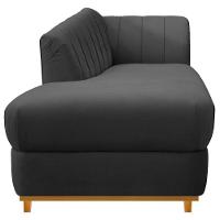 Diva Recamier Vanessa 185Cm Lado Esquerdo Linho Cor Cinzaescuro - 3