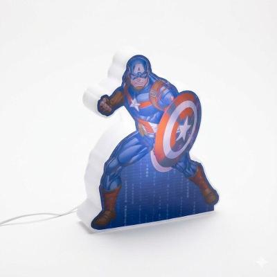 Luminária Led Shape Capitão América Usb Marvel