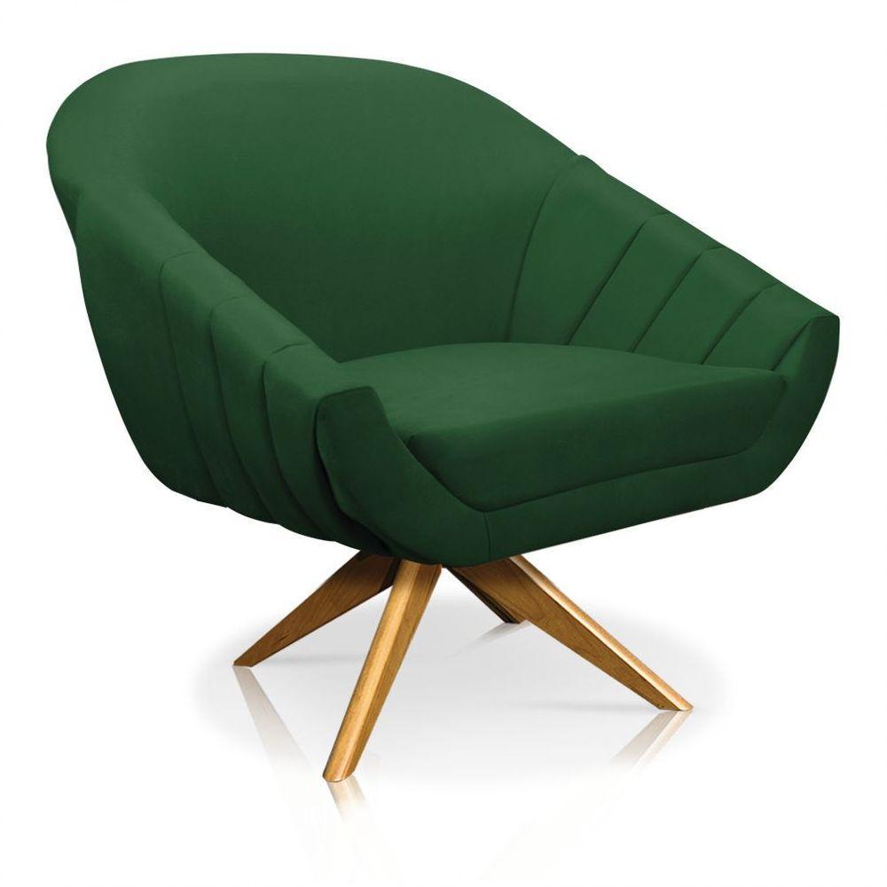 Kit 01 Namoradeira 02 Lugares E 02 Poltronas Giovana Suede Verde - 4