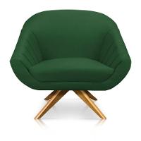 Kit 01 Namoradeira 02 Lugares E 02 Poltronas Giovana Suede Verde - 5