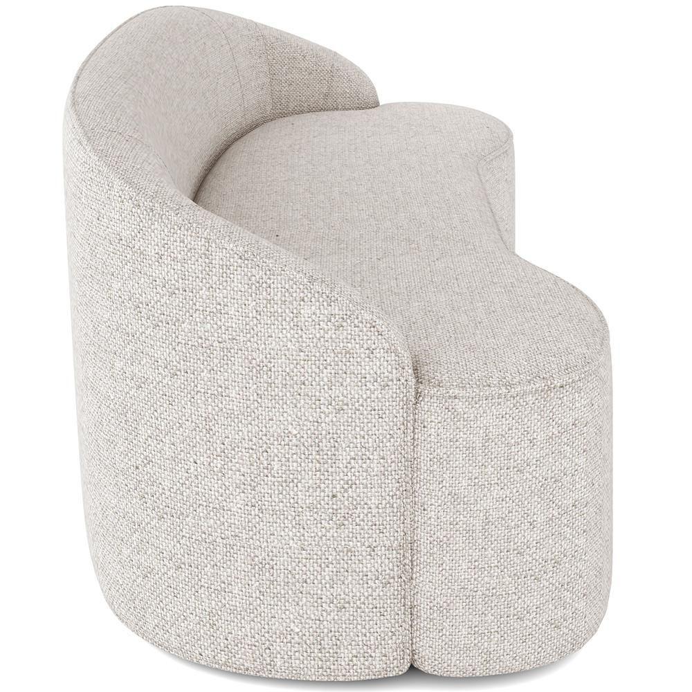 Sofá 3 Lugares Curvo Sala De Estar Living Lótus D02 Linho Cru 210 Cm D-461 - 5