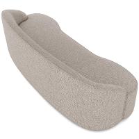 Sofá 3 Lugares Curvo Sala De Estar Living Lótus D02 Linho Cru 210 Cm D-461 - 2