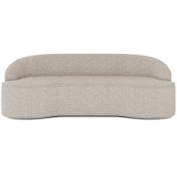 Sofá 3 Lugares Curvo Sala De Estar Living Lótus D02 Linho Bege 210 Cm D-463 - 2