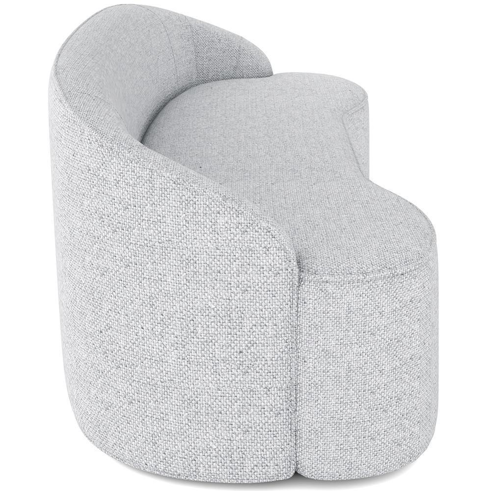 Sofá 3 Lugares Curvo Sala De Estar Living Lótus D02 Linho Cinza 210 Cm D-315 - 5