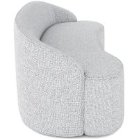 Sofá 3 Lugares Curvo Sala De Estar Living Lótus D02 Linho Cinza 210 Cm D-315 - 9