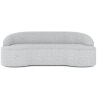 Sofá 3 Lugares Curvo Sala De Estar Living Lótus D02 Linho Cinza 210 Cm D-315 - 13