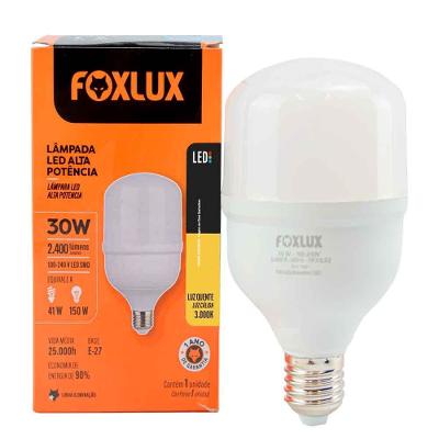 Lâmpada Led De Alta Potência Foxlux 30w 3000k E-27
