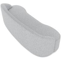 Sofá 3 Lugares Curvo Sala De Estar Living Lótus D02 Linho Cinza 180 Cm D-315 - 3