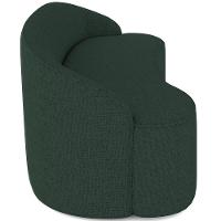 Sofá 3 Lugares Curvo Sala De Estar Living Lótus D02 Linho Verde Musgo 210 Cm C-117 - 8