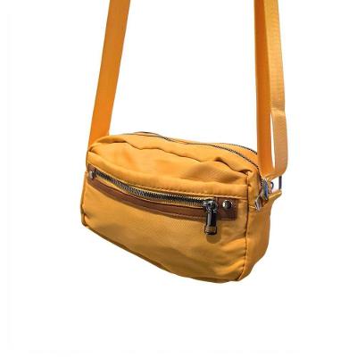 Pochete Bolsa Transversal Retangular Alça Ajustável Casual Lisa Amarelo