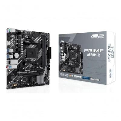 Placa Mãe Asus Prime A520m-r Am4 Ddr4 M.2 Chipset A520 Hdmi Preto