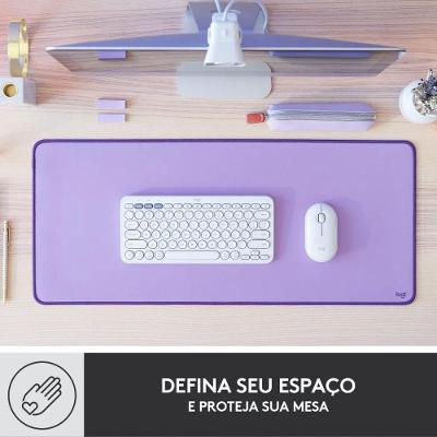 Mouse Pad Desk Mat Studio Series Logitech Lilás