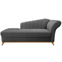 Kit Diva Recamier Vanessa 160Cm Lado Esquerdo E 02 Poltronas Laura Suede Cor Cinza - 7