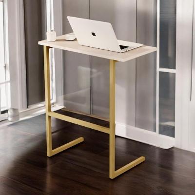 Mesa Para Notebook Thor Pérola E Dourado Sal Movelaria