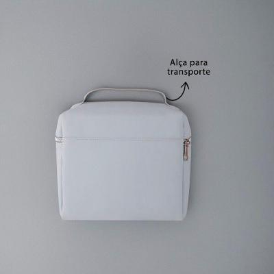 Bolsa Térmica 5l Elegante Para Lanches E Marmitex Portátil Com Alça Grafite