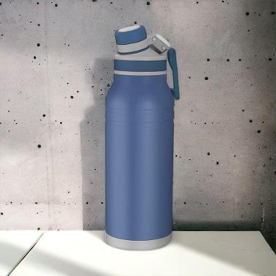 Garrafa Com Alça E Bico 1,2l Em Aço Inox Azul