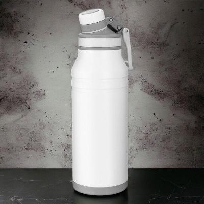 Garrafa Com Alça E Bico 1,2l Em Aço Inox Branca