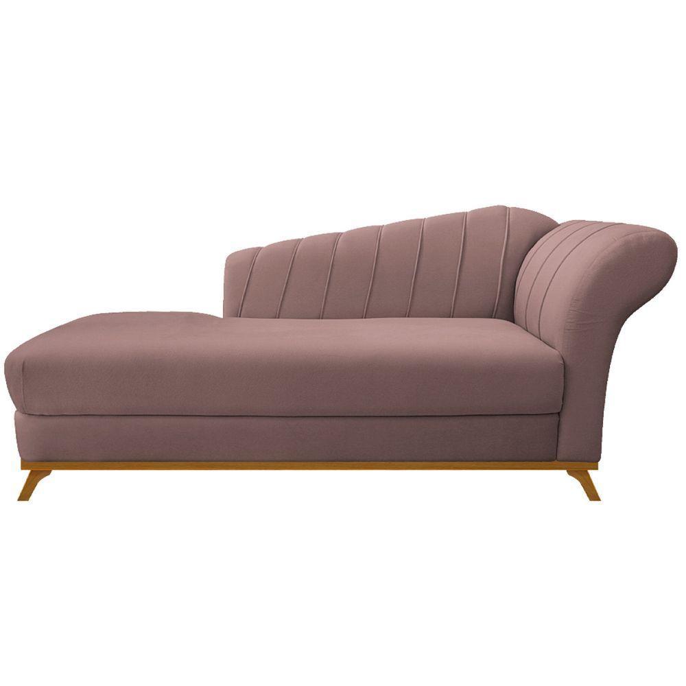 Kit Diva Recamier Vanessa 160Cm Lado Esquerdo E 02 Poltronas Laura Linho Cor Rosê - 7