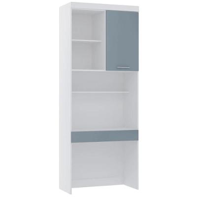 Escrivaninha Bancada Estudo Modulada 90cm Taiga Branco/grey L01 - Mpozenato