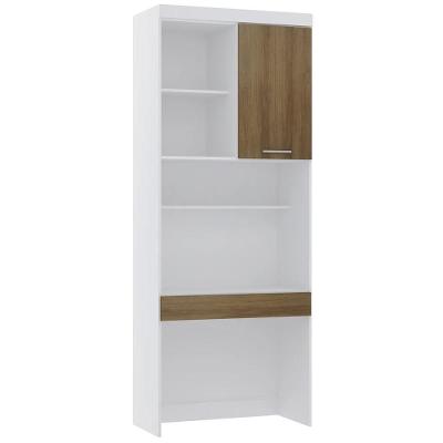 Escrivaninha Bancada Estudo Modulada 90cm Taiga Branco/avelã L01 - Mpozenato