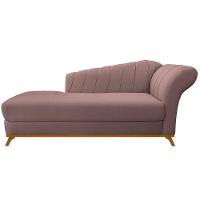 Kit Diva Recamier Vanessa 140Cm Lado Esquerdo E 02 Poltronas Laura Linho Cor Rosê - 7