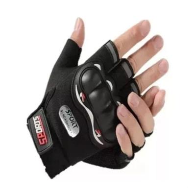 Luva Meio Dedo Motoqueiro Ciclista Bike Proteção Esportiva
