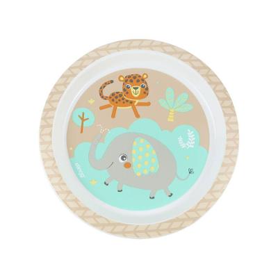 Prato Infantil Resistente Com Estampa Safari - Clingo