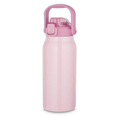 Garrafa Litrão Com Alça E Bico 1,5l Em Aço Inox Rosa