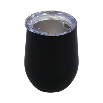 Copo Térmico Em Aço Inox Preto Fosco Parede Dupla Com Tampa