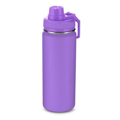 Garrafa Com Alça E Bico 780ml Em Aço Inox Roxa